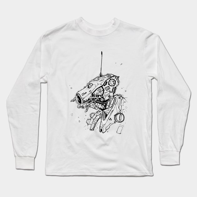 Police Bot (Dark) Long Sleeve T-Shirt by INKSPACE